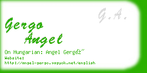 gergo angel business card